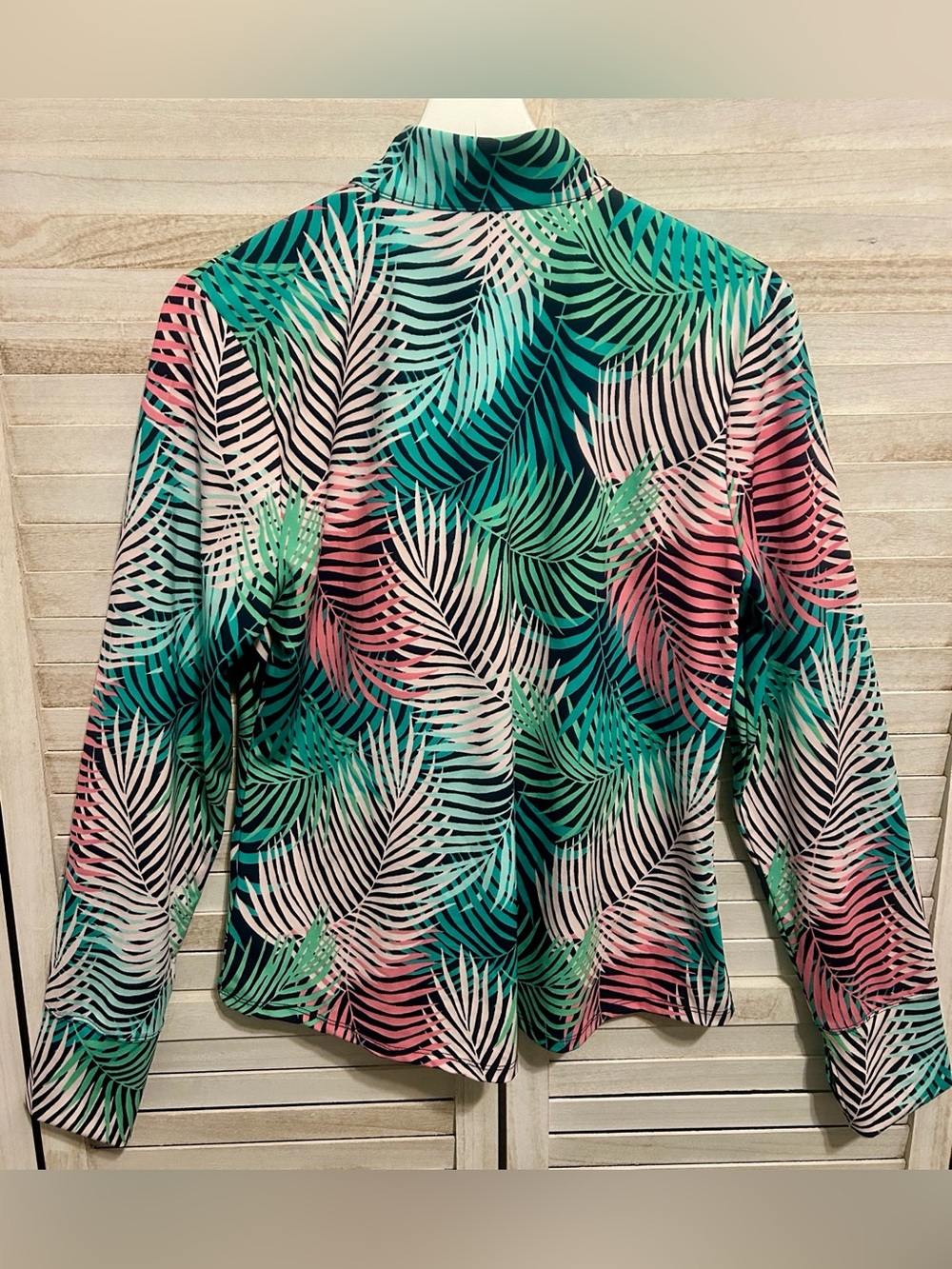NWT Tommy Bahama Tropical Leaf Print Full Zip Jacket Size XL - Picture 7 of 8